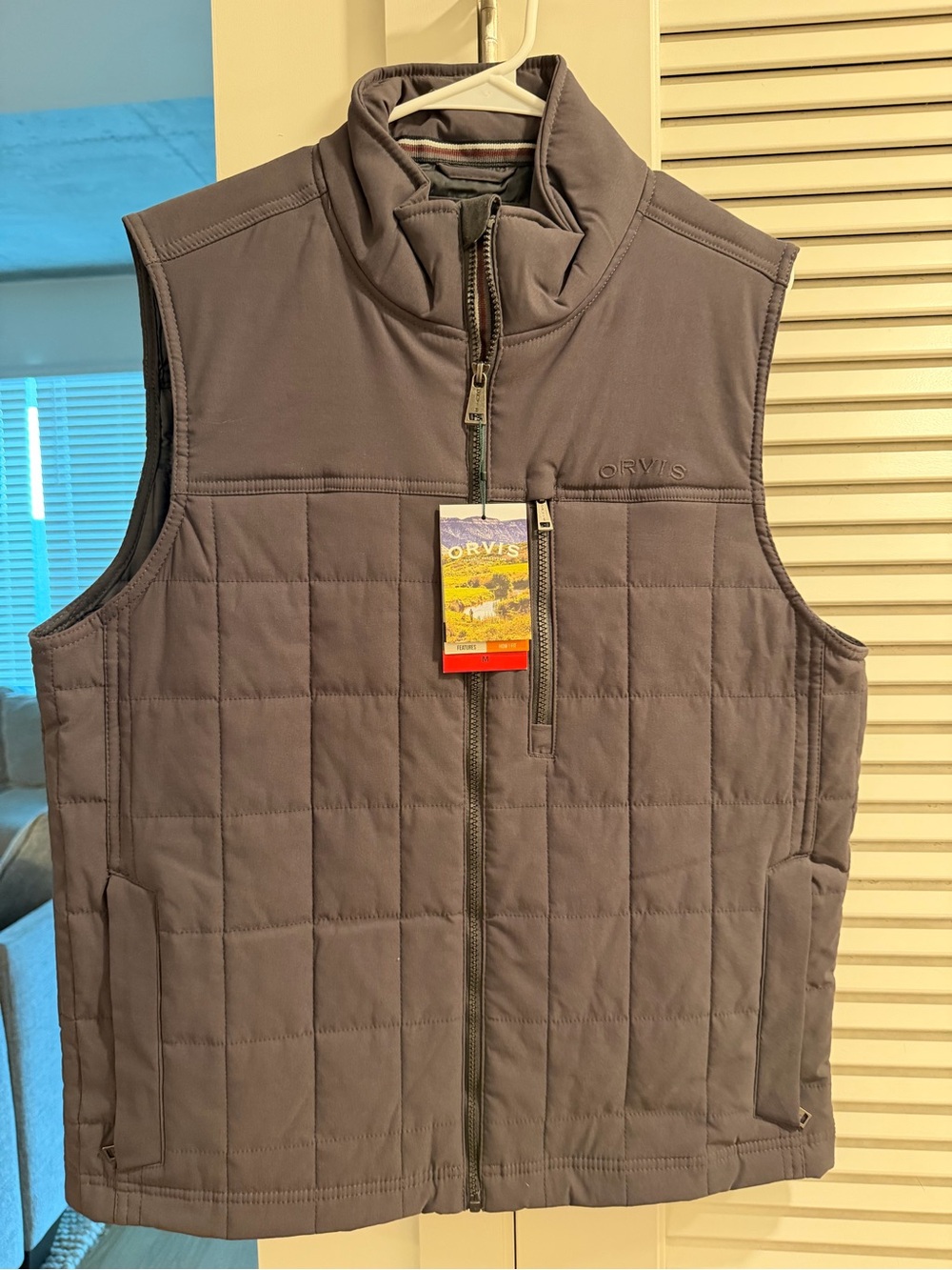 Orvis Quilted Men's Vest in Slate